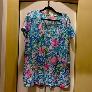 Lilly Pulitzer Top, Short Sleeve, XXL